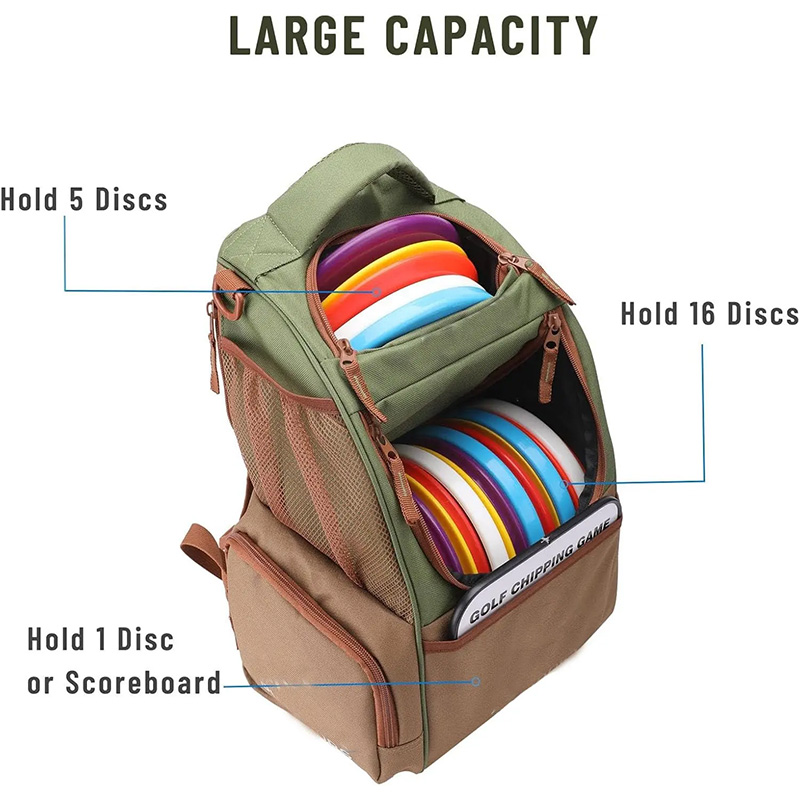 Multi-functional Storage OEM Pockets Shuttle Disc Golf Backpack