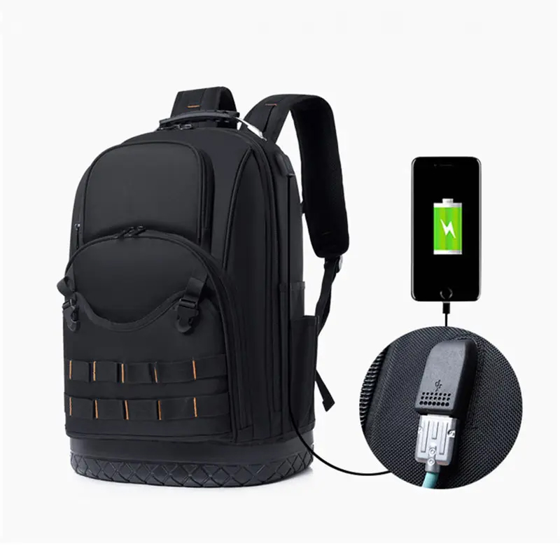 USB charger 1680D tool organized tool backpack supplier