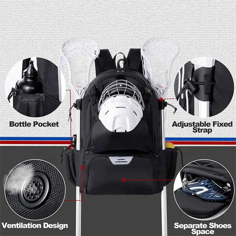 2 Lacrosse Sticks Lacrosse Backpack