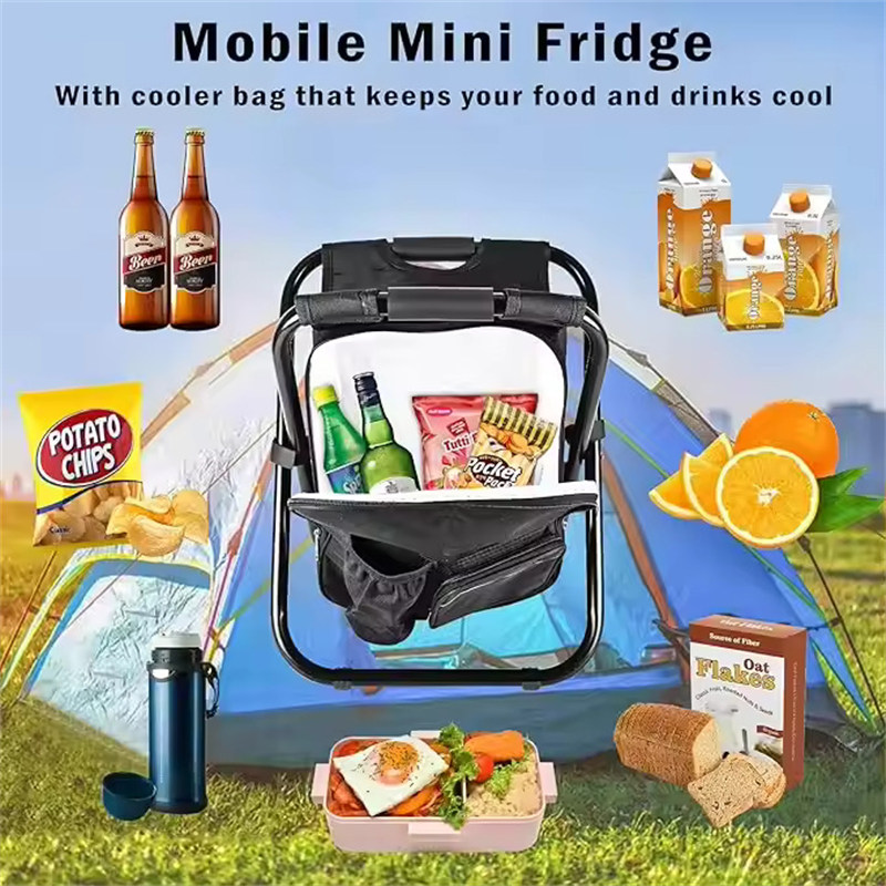 Outdoor foldable chair with backpack