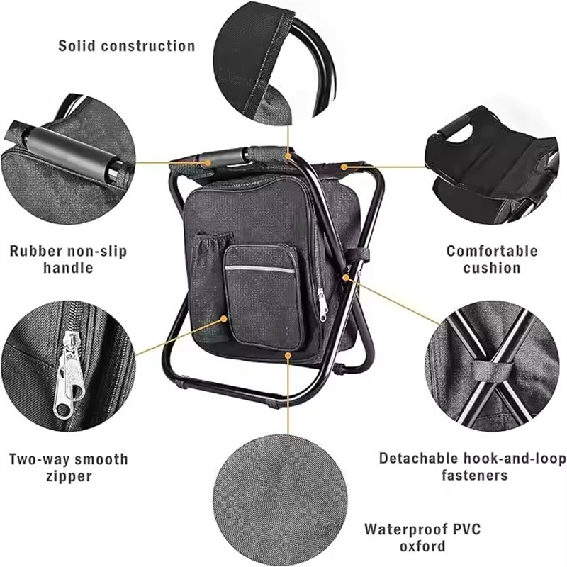Folding Camping Backpack with Fishing Chair Custom Built