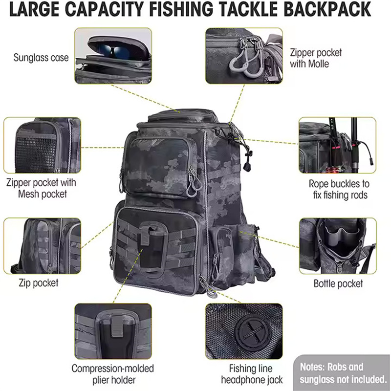 Fishing Backpack with Tackle Boxes Custom Production