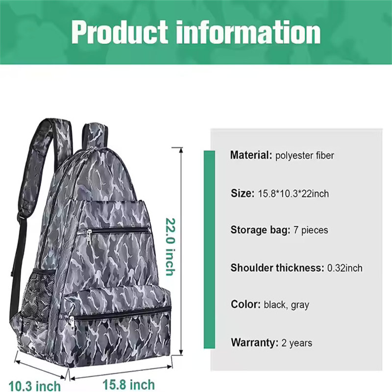 Waterproof Tennis Backpack with Reinforced Shoe Compartment