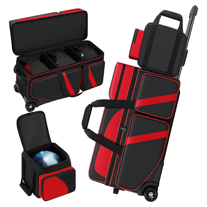 Wholesale 4 Bowling Ball Wheeled Ball Bag Supplier