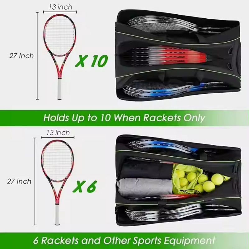 tennis bag with shoe compartment