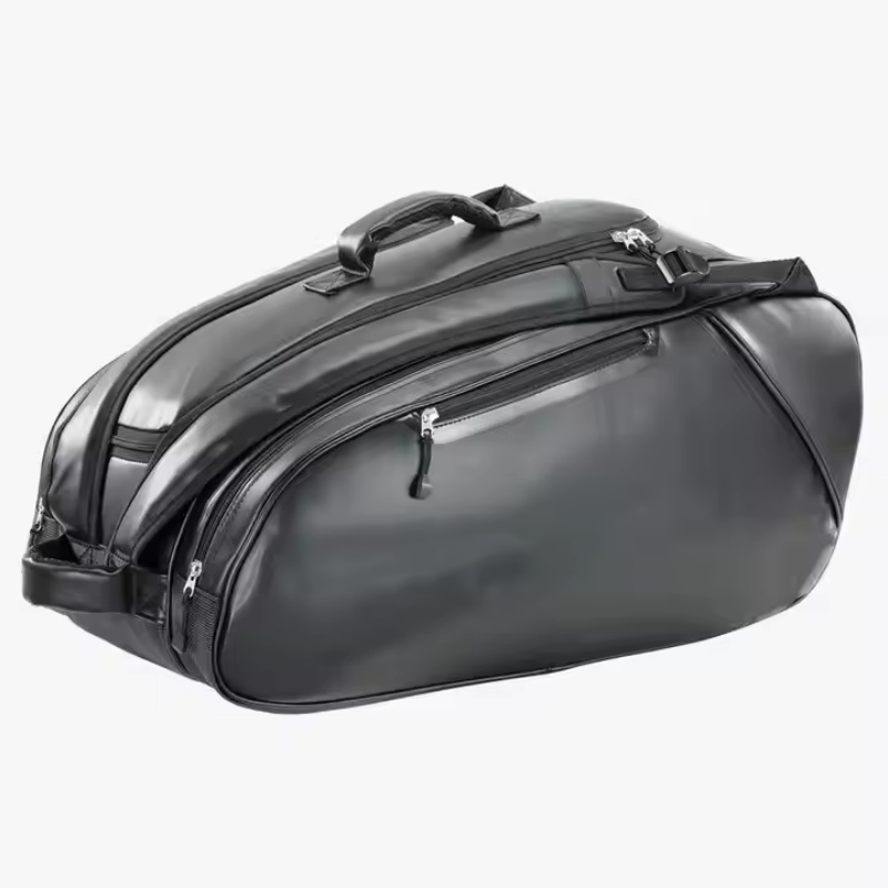 Black dustproof racket backpack design