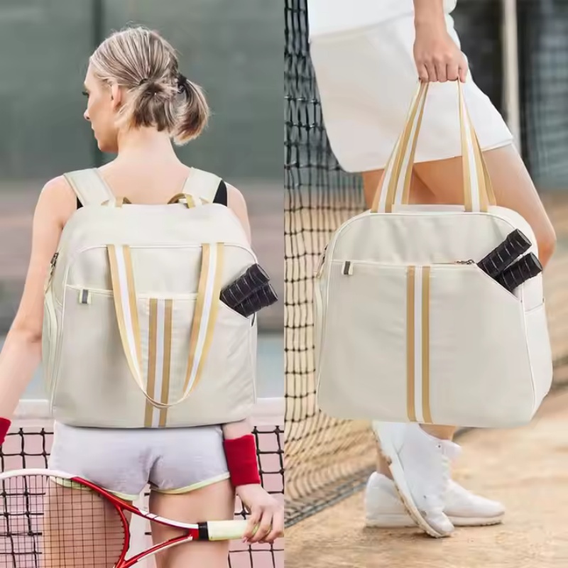 Women's pickleball tote with shoe compartment