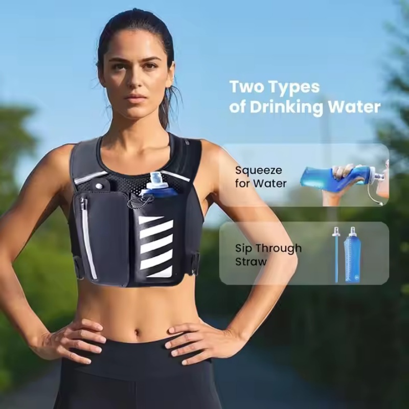 Polyester reflective vest bag for running