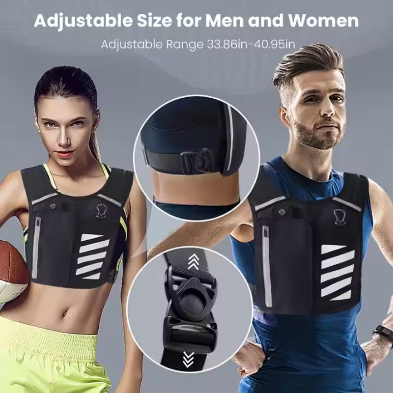 Hydration jogger's vest bag with multiple pockets