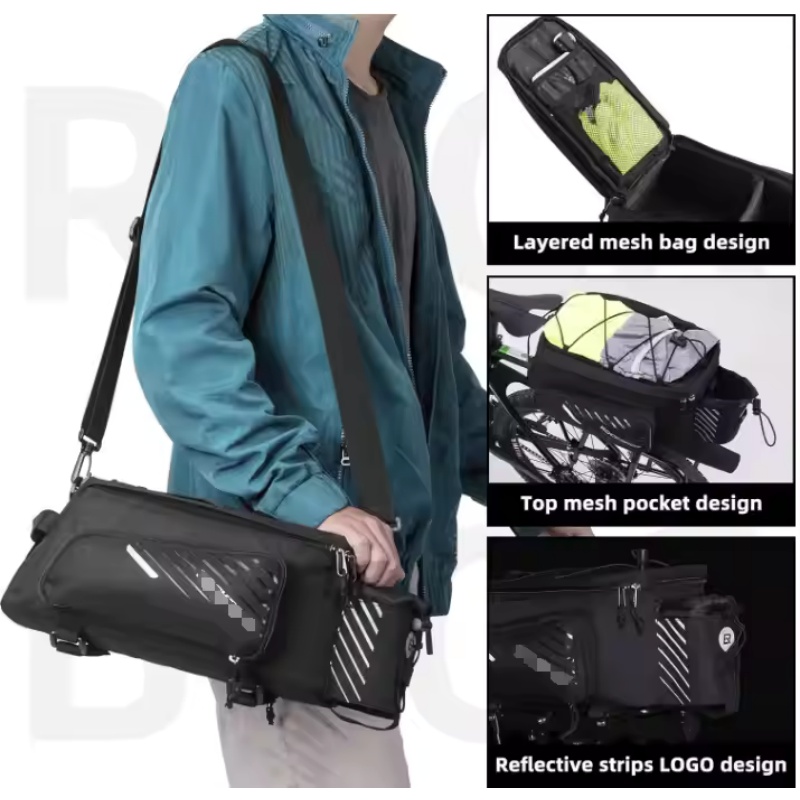 Custom Portable E-Bike Accessories Rear Trunk Rack Bag