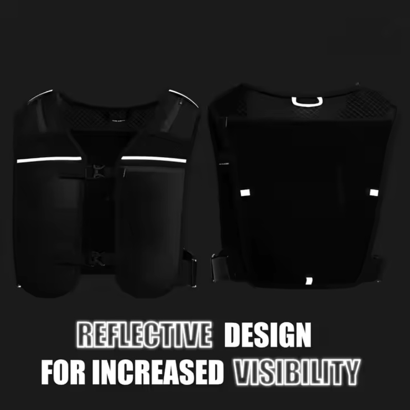 Running vest with sweat-wicking properties