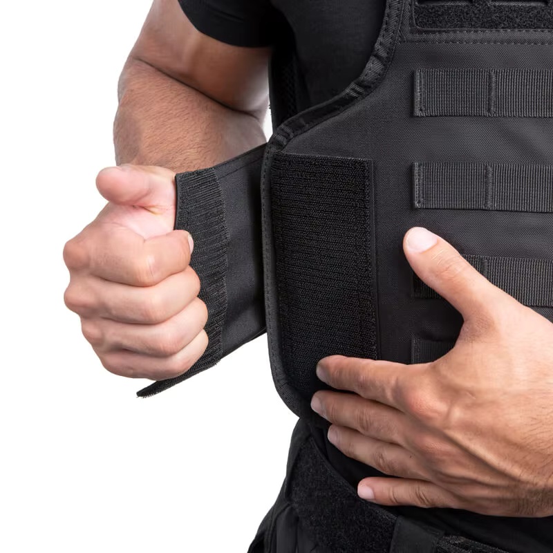 Training vest with adjustable straps for outdoor use