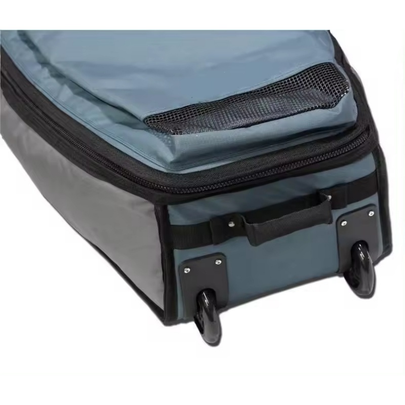 Convenient wheeled surfboard carrier