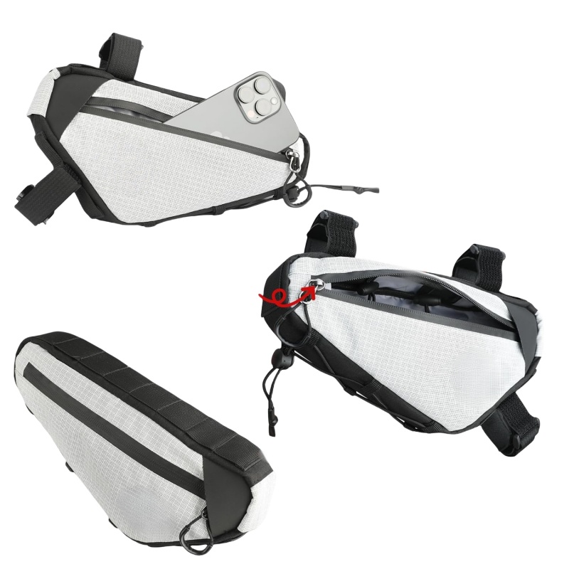 Water-resistant saddlebag for bikepacking