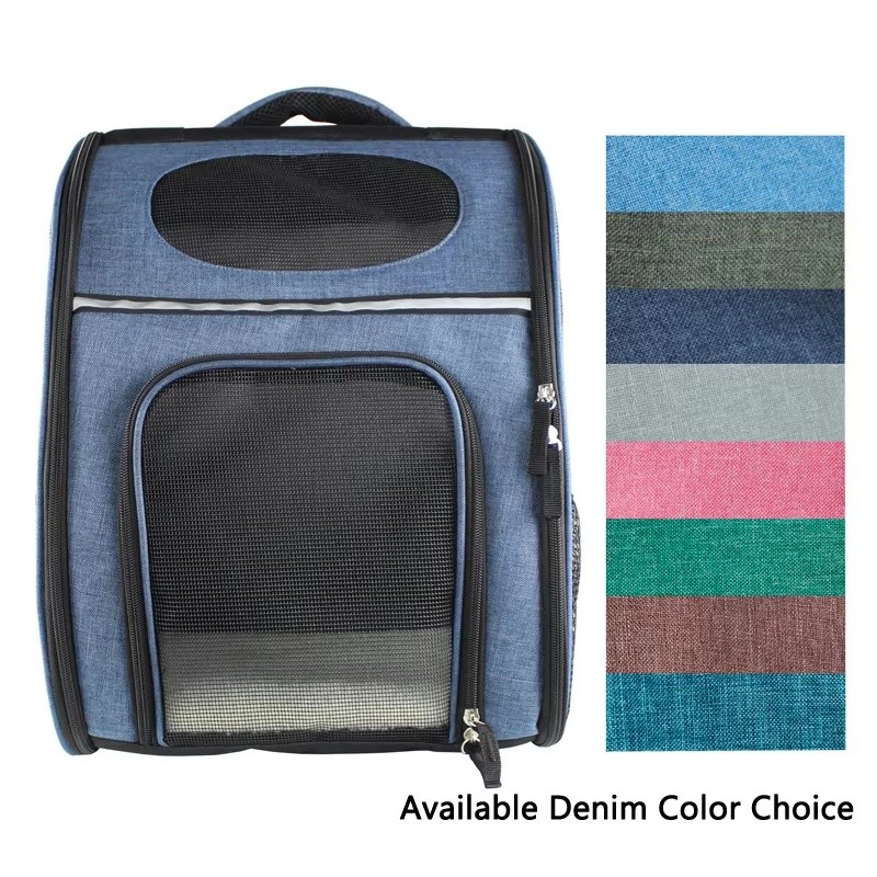 Pet backpack with adjustable ventilation windows