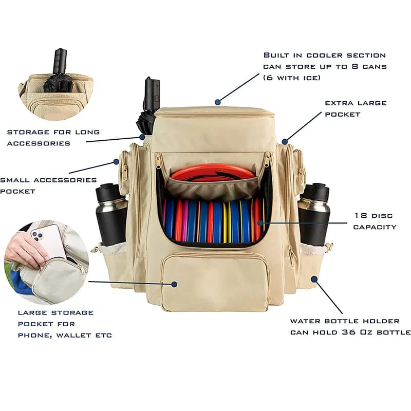 Large capacity golf cooler backpack