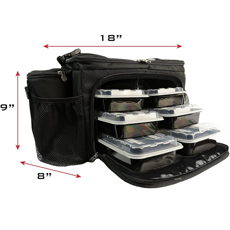 Portable lunch box with shoulder strap