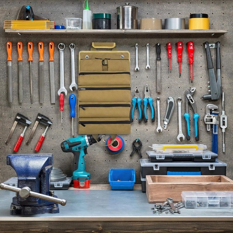 Portable heavy-duty tool storage bag