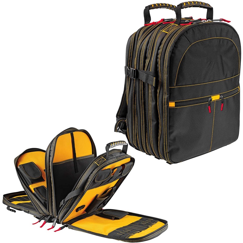 Electrician rolling tool bag backpack