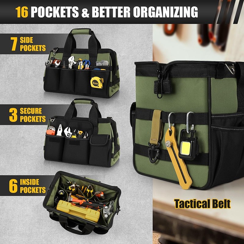 Custom Heavy-duty 16-Pocket Tool Box Organizer Storage