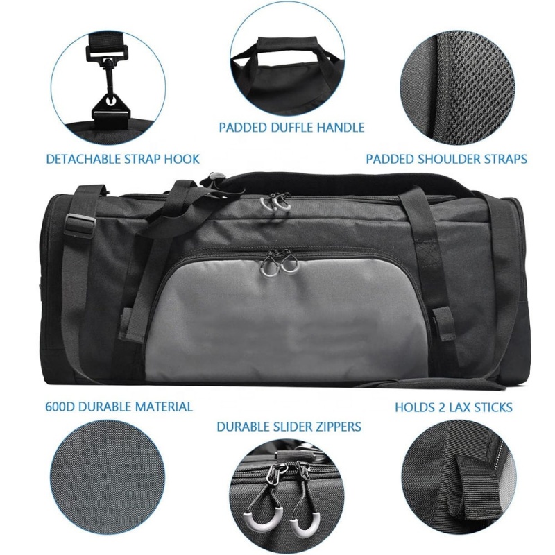Customized Outdoor Sport Travel Lacrosse Duffel Bag Stylish 