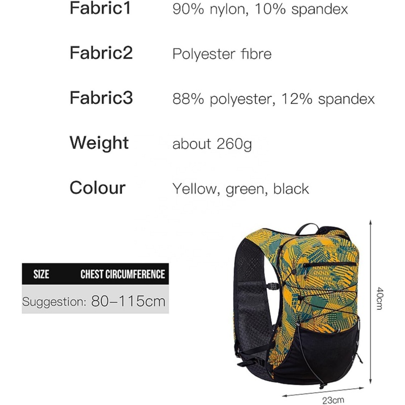 Breathable Nylon Hydration Vest for Runners