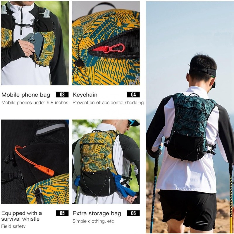 Hydration-Compatible Nylon Running Vest